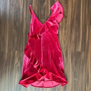 Red velvet Express dress